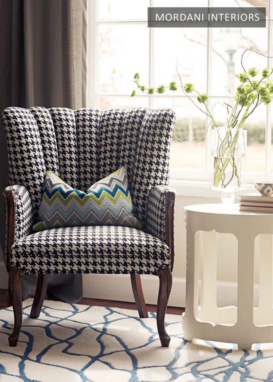 Houndstooth Printed Upholstery